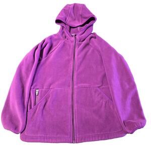 All In Motion Sz XL Purple Zip Up Fleece Hoodie
